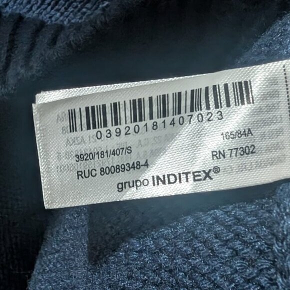 Zara | Oversized Pleated Sleeve Knit Cardigan In Navy - Picture 9 of 12